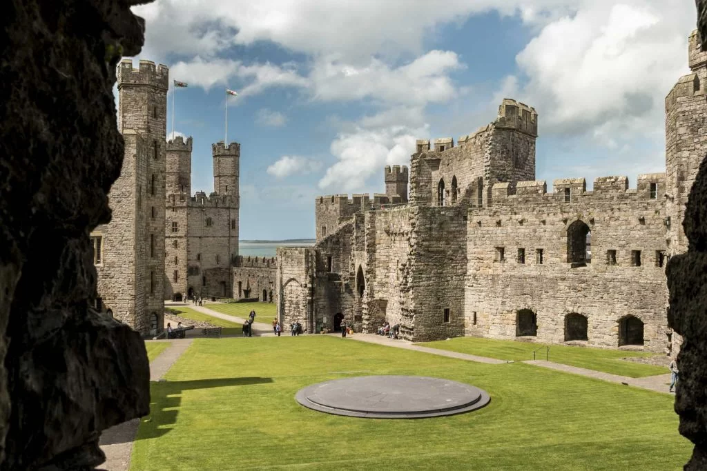 Caernarfon Castle courtyard 