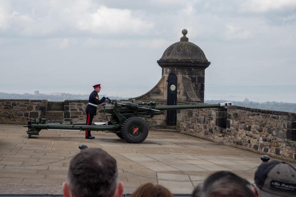 Edinburgh Castle Cannon Firing Ceremony