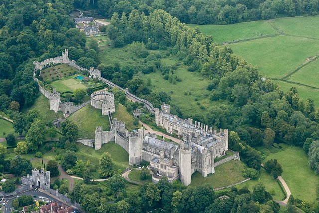 Arundel Castle Birds Eye View