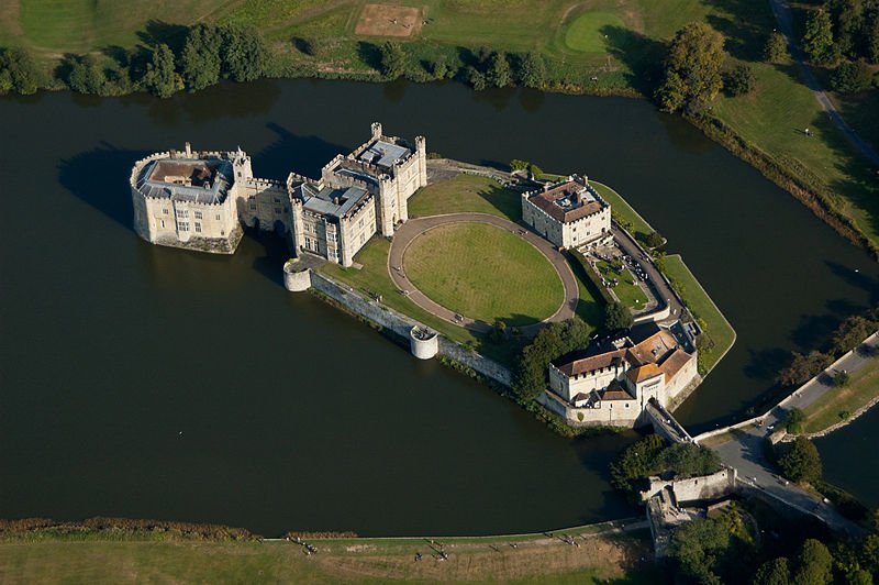 Drone View of Leeds Castle