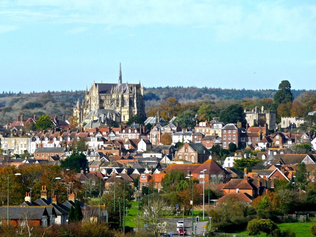 Arundel Castle's view from afar.