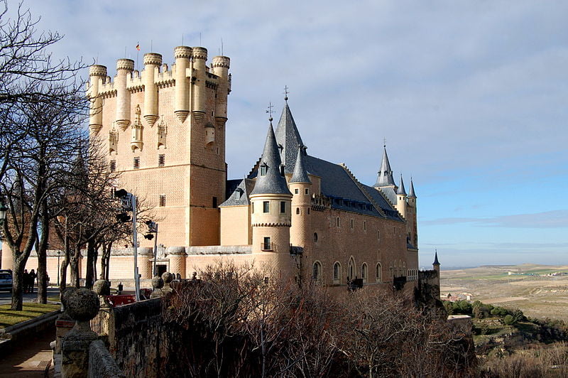 Close-up of the castle Alcazar de Segovia