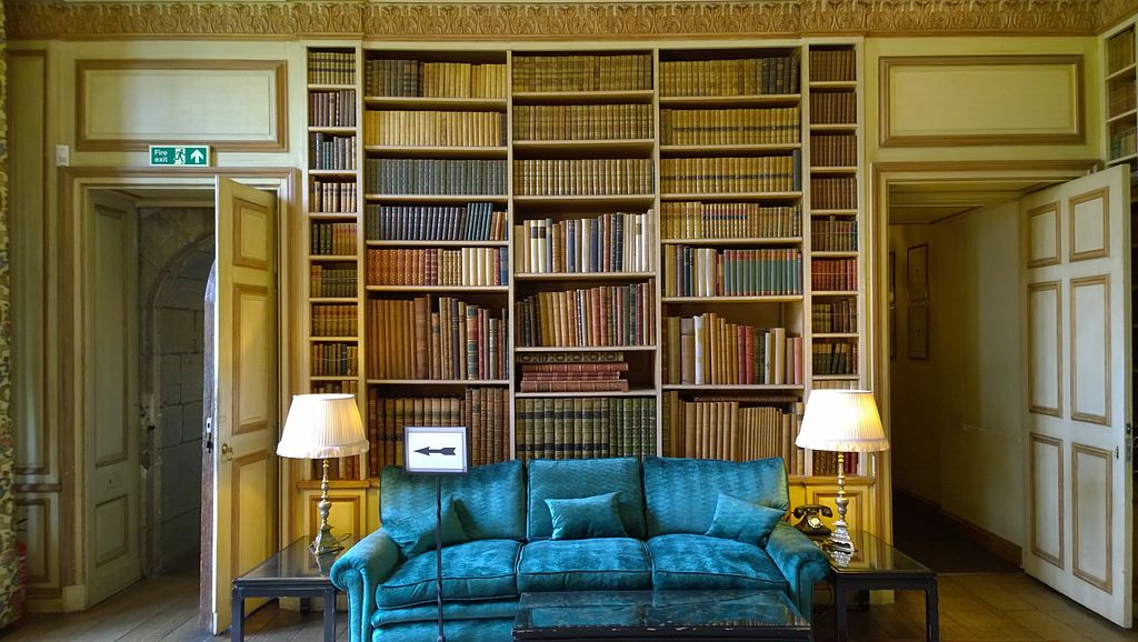 The library inside Leeds Castle.