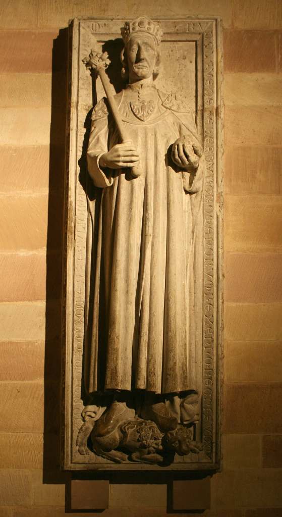 An old Statue of Rudolf Von Habsburg Speyer. 