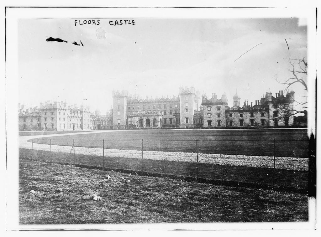 Old photo of Floors Castle. 