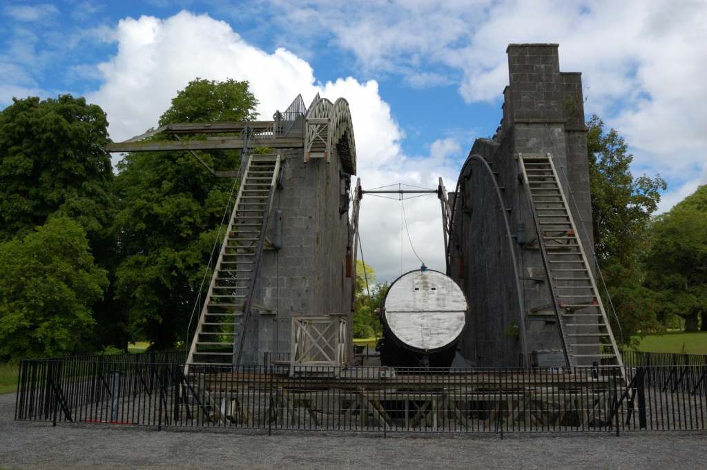 A closer look of The Leviathan of Parsonstown,, the great telescope at Birr Castle.