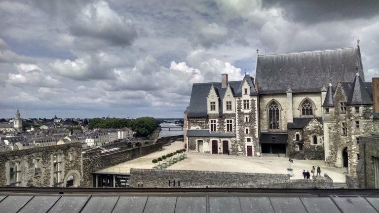 Chateau d’Angers front view from afar.