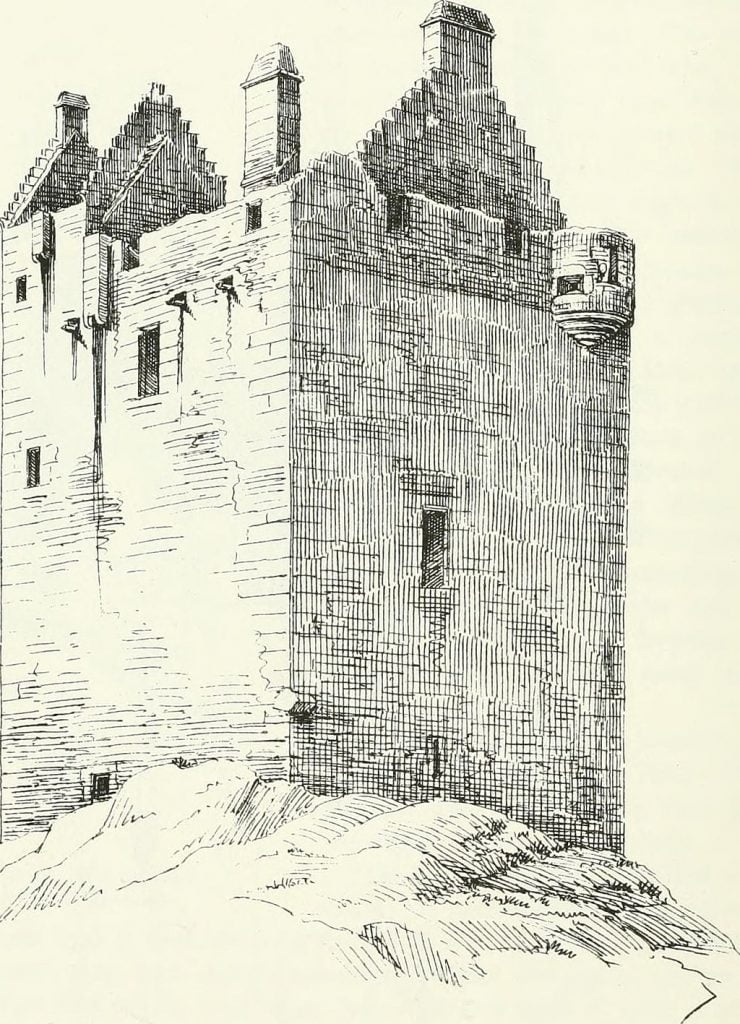 A close-up rendering of the Castle Stalker walls. 