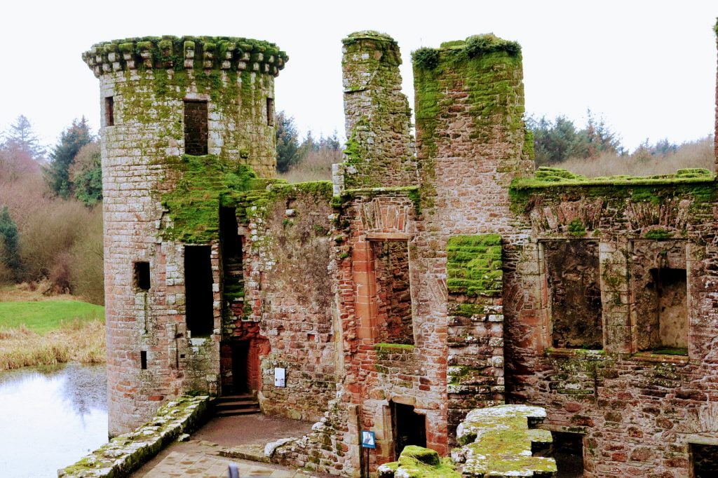 The current condition of Caerlaverock Castle.