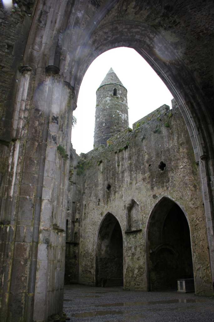 A detailed view of The Rock of Cashel from the inside. 