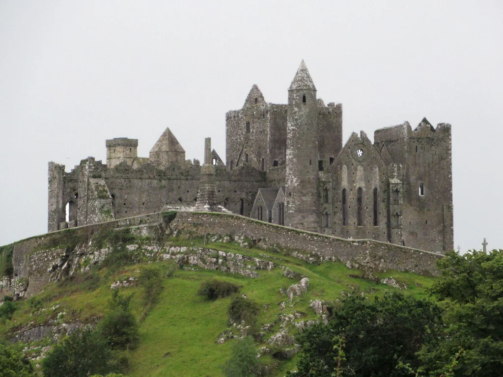 A closer look of The Rock of Cashel's exterior structure. 
