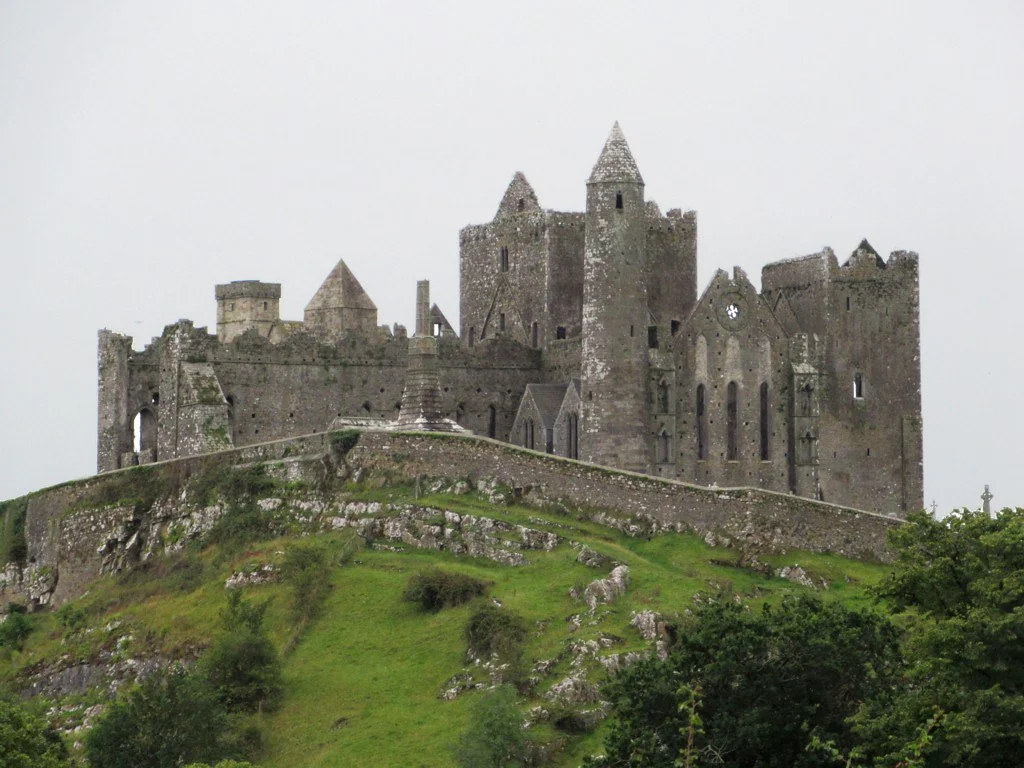 A closer look of The Rock of Cashel's exterior structure.