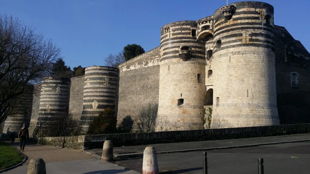 The defensive walls of Chateau d’Angers 