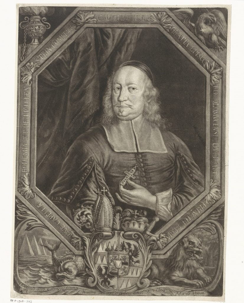 A portrait of Karel Liechtenstein of Moravia. 