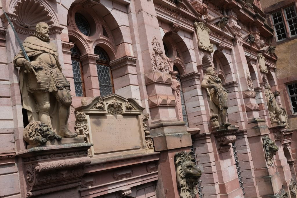 Ottheinrich Building architectural details up close.
