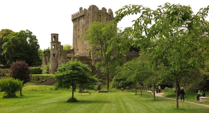 The first angle of Blarney Castle seen from the grounds entrance (the Stone is on the other side of the tower)