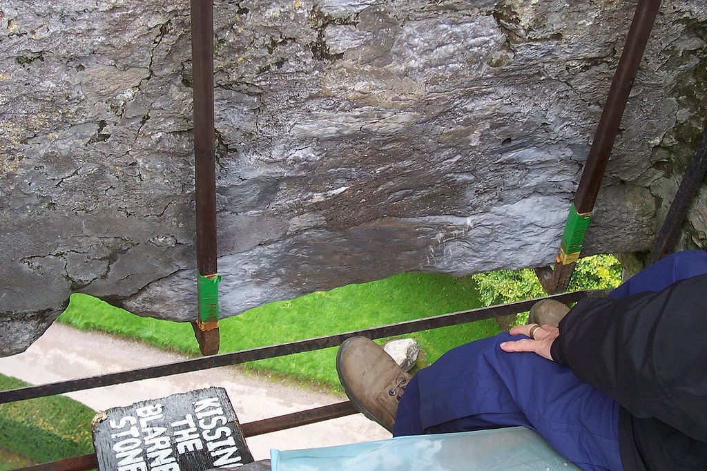 The Blarney Stone (and reinforcing safety features) today.