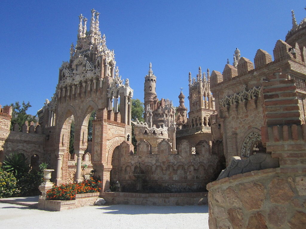 The seamless merging of various architectural styles in the design of this castle.