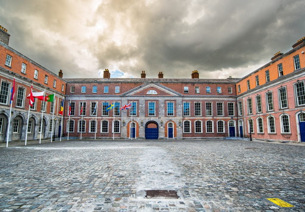 The central courtyard of Dublin Castle. 