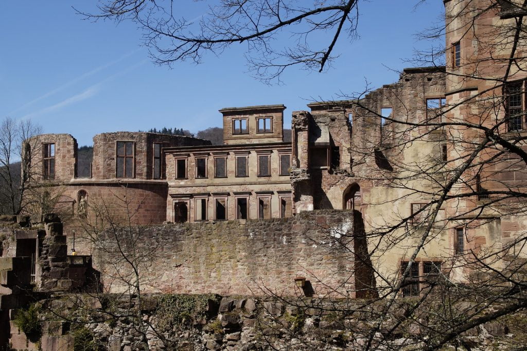 Some of the ruins still prevalent at Heidelberg Castle