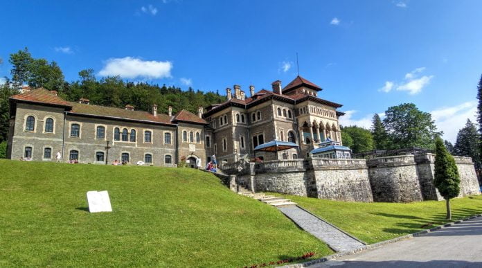 A panoramic view of the beautiful Cantacuzino Castle.