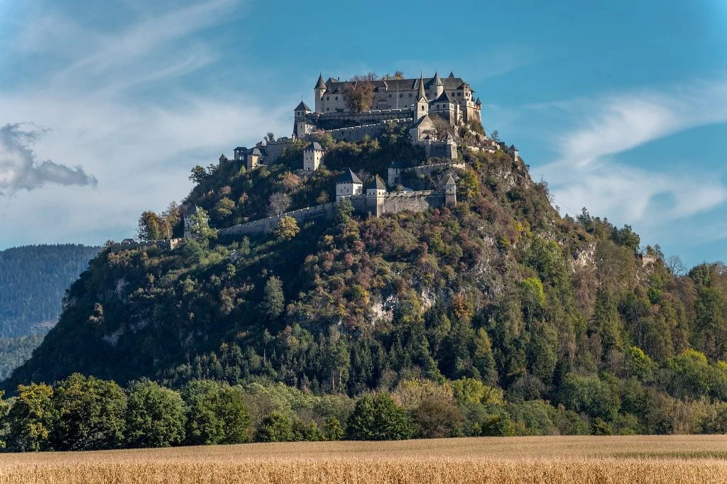 top 10 castles to visit in ireland Hochosterwitz Castle enjoying its hilltop perch.