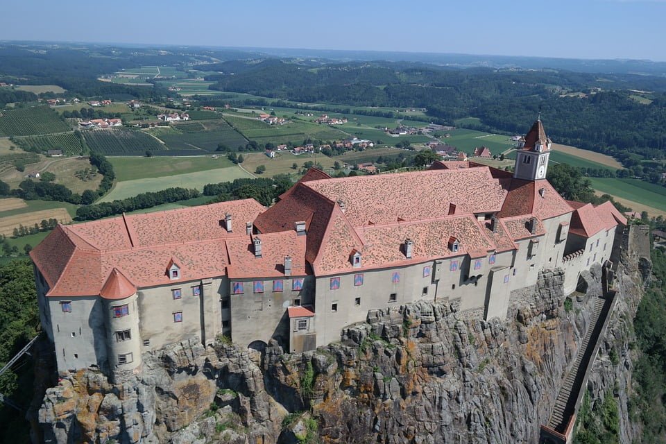 The intimidating geography of Riegersburg Castle. 