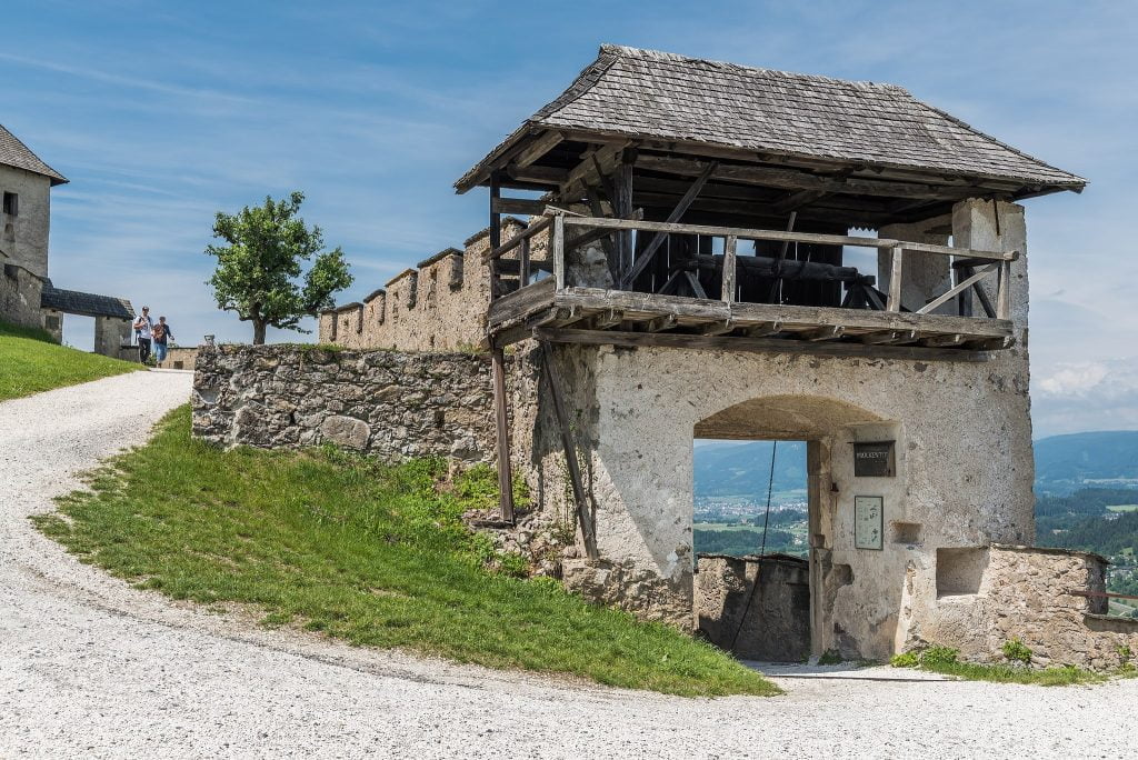 The gate of Hochosterwitz Castle. 