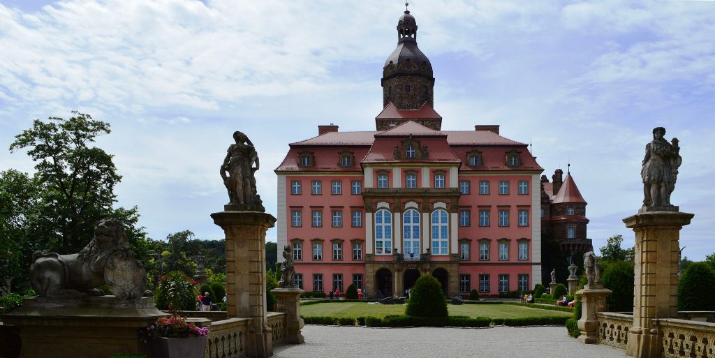 The courtyard of Książ Castle 