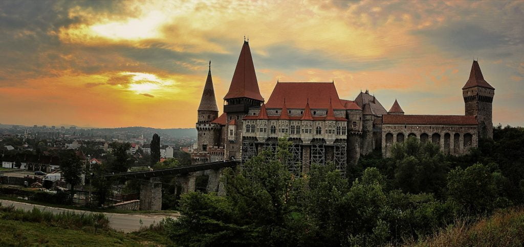 Corvin Castle in all of its contemporary glory.