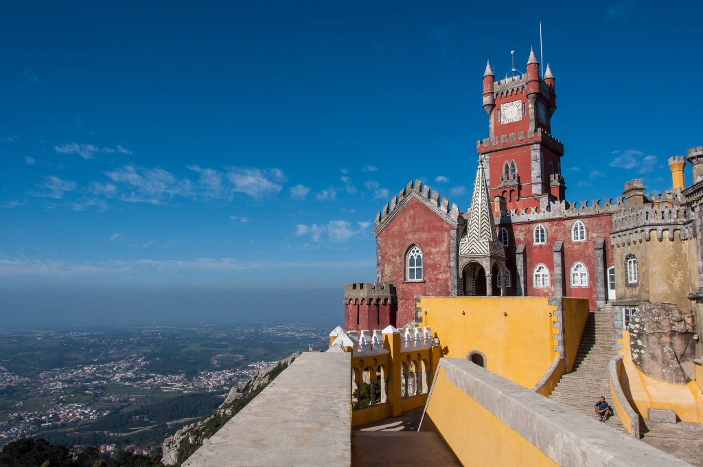 The beautiful view from above Pena Palace.