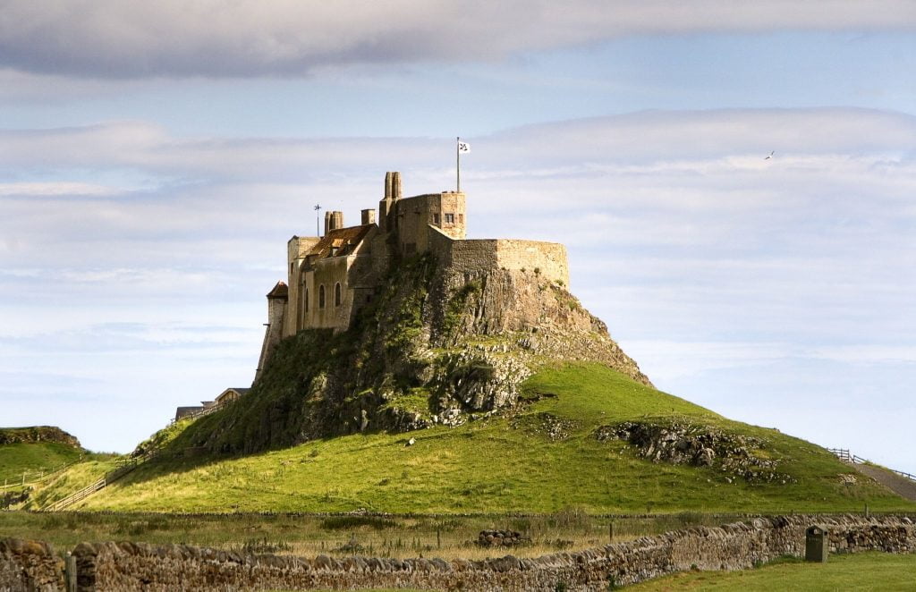 A breathtaking view of Lindisfarne Castle.