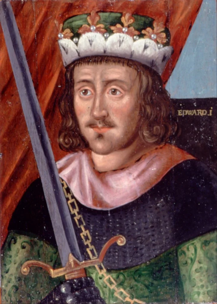 A portrait of Edward I.