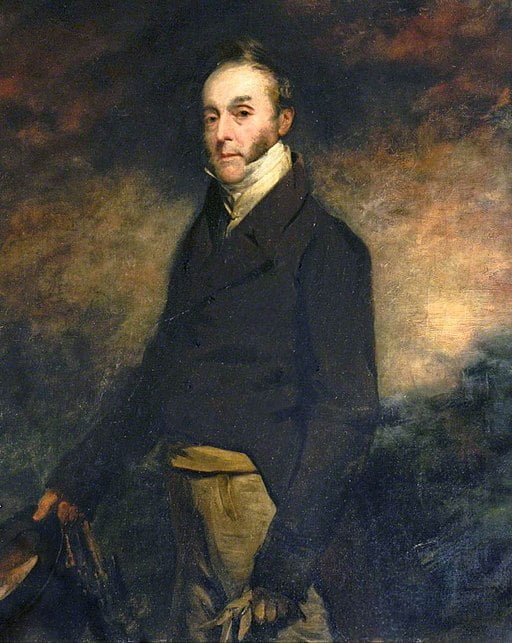 A portrait of George Dawkins-Pennant.