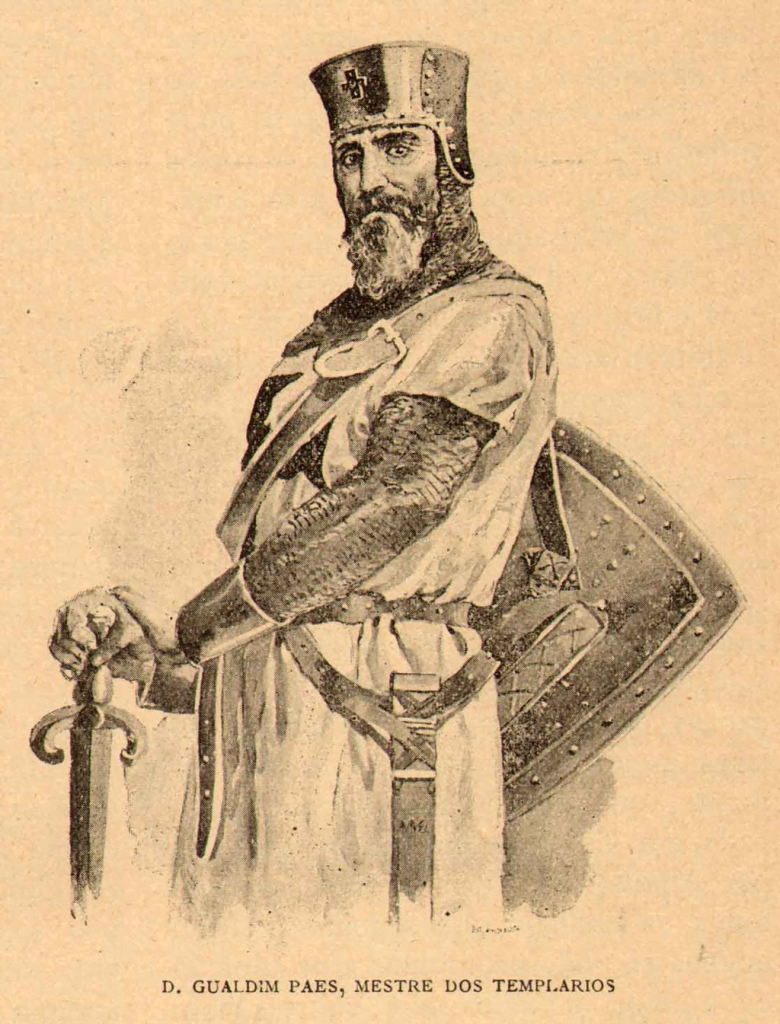 A portrait of Gualdim Paes of the Knights Templar. 