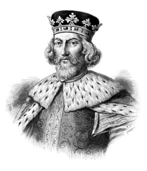 A portrait of King John.