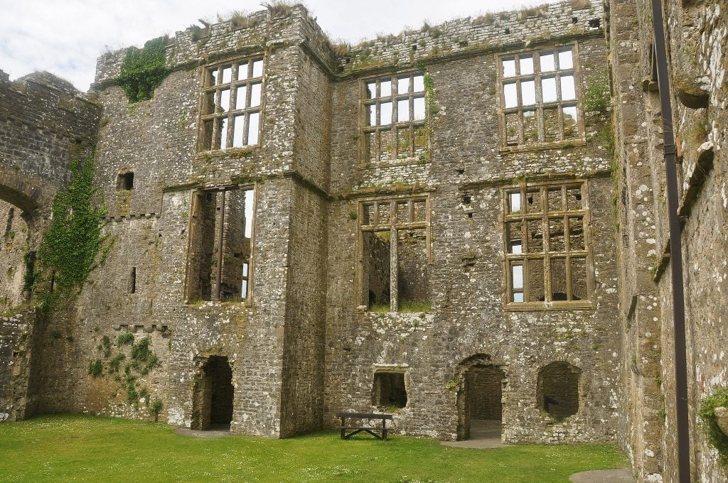 A current view of the ruins of Carew Castle.