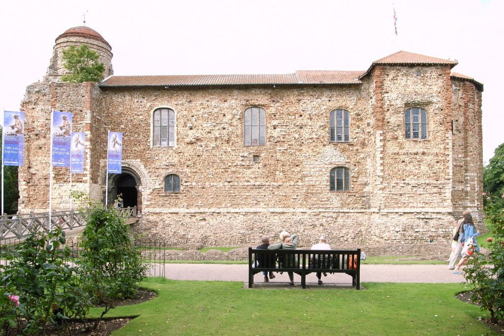 The front view of Colchester Castle.