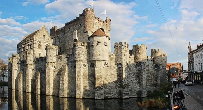 The Gravensteen Castle and it's beautiful exterior structure.