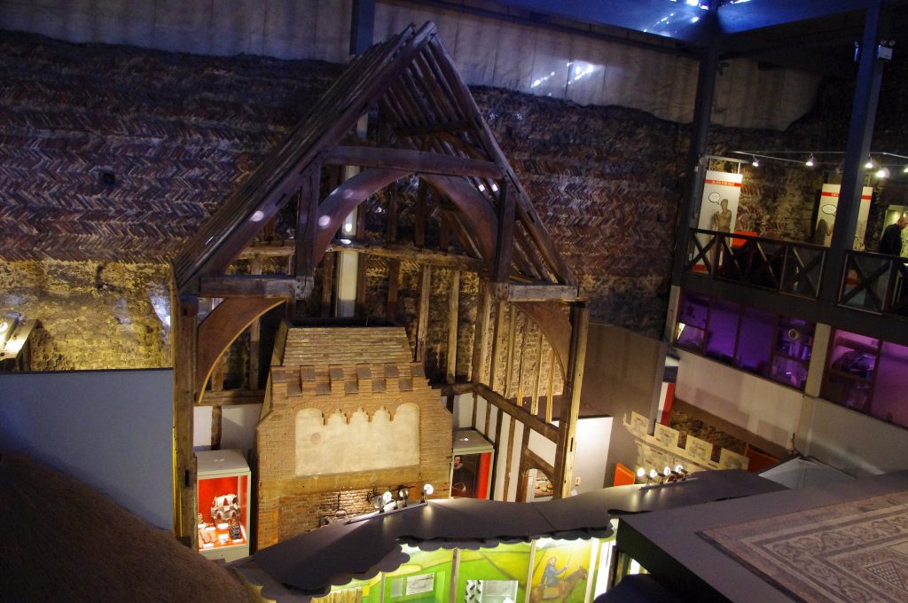 The view of what's  inside Colchester Castle.