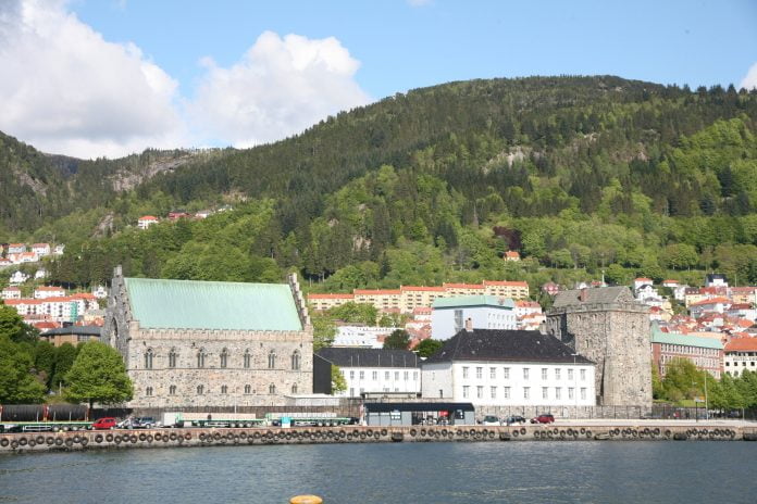A panoramic view of Bergenhus Castle.