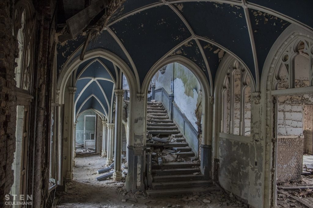 Derelict Interior of Castle Miranda.