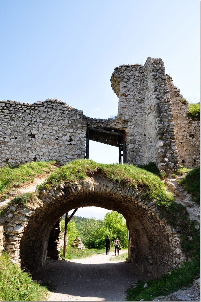The tunnel entrance of Cachtice Castle.