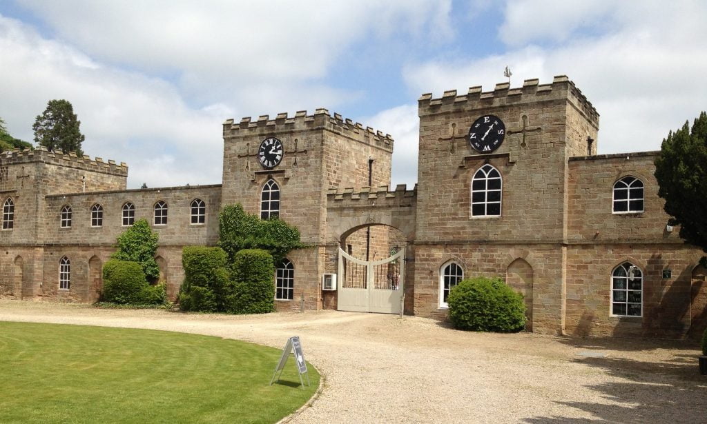 The entrance gate of Ripley Castle.