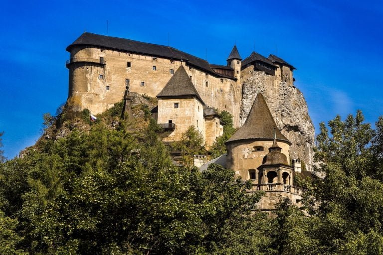 The stunningly romantic exterior of Orava Castle.