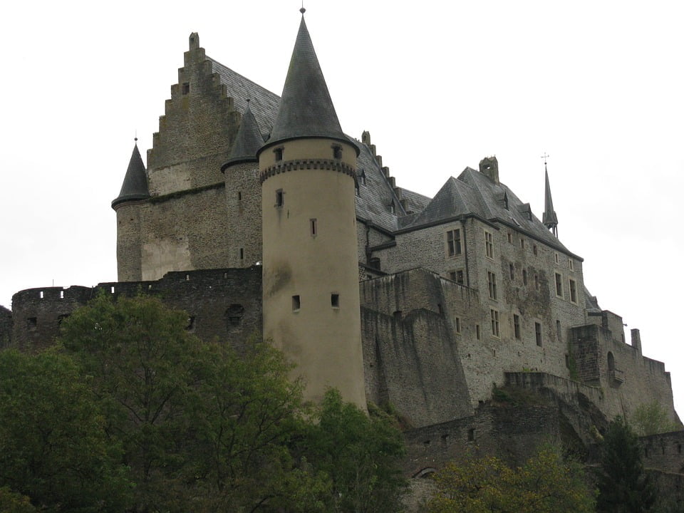 A side-peek of Vianden Castle.