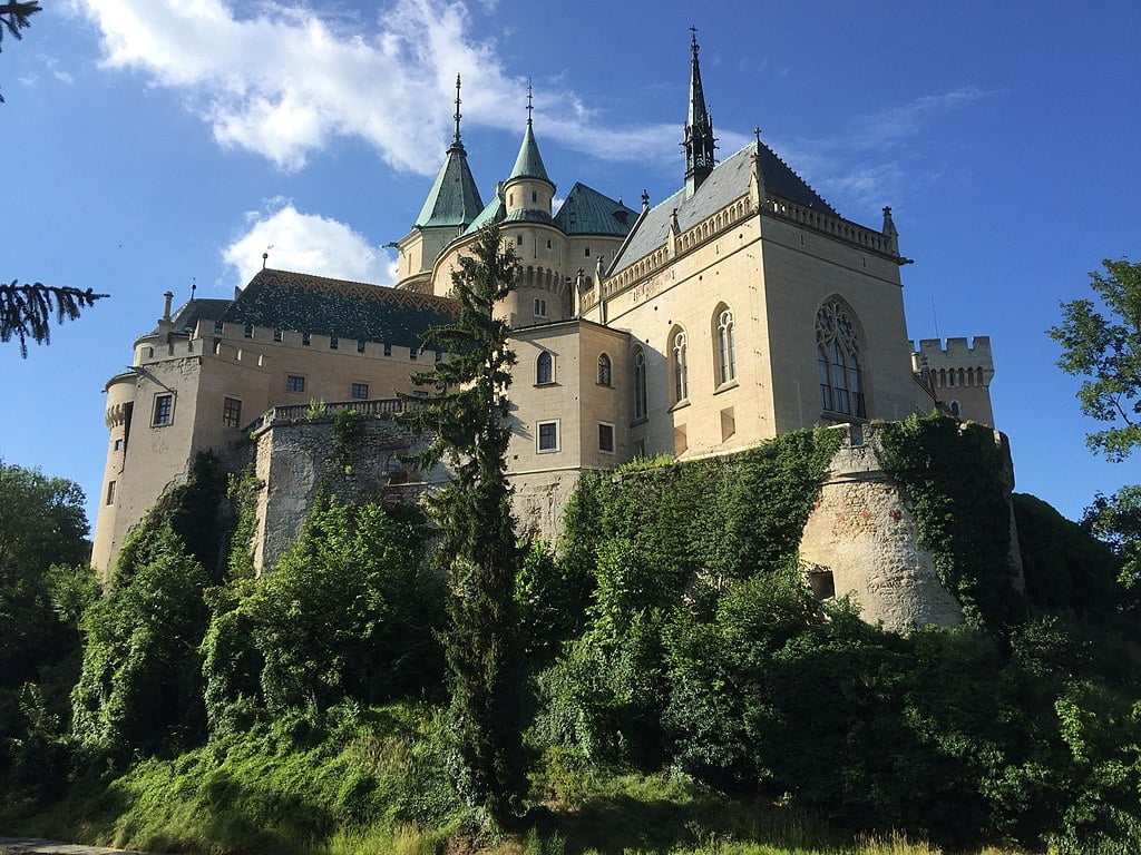 The proud Bojnice Castle in all its romantic beauty today. 