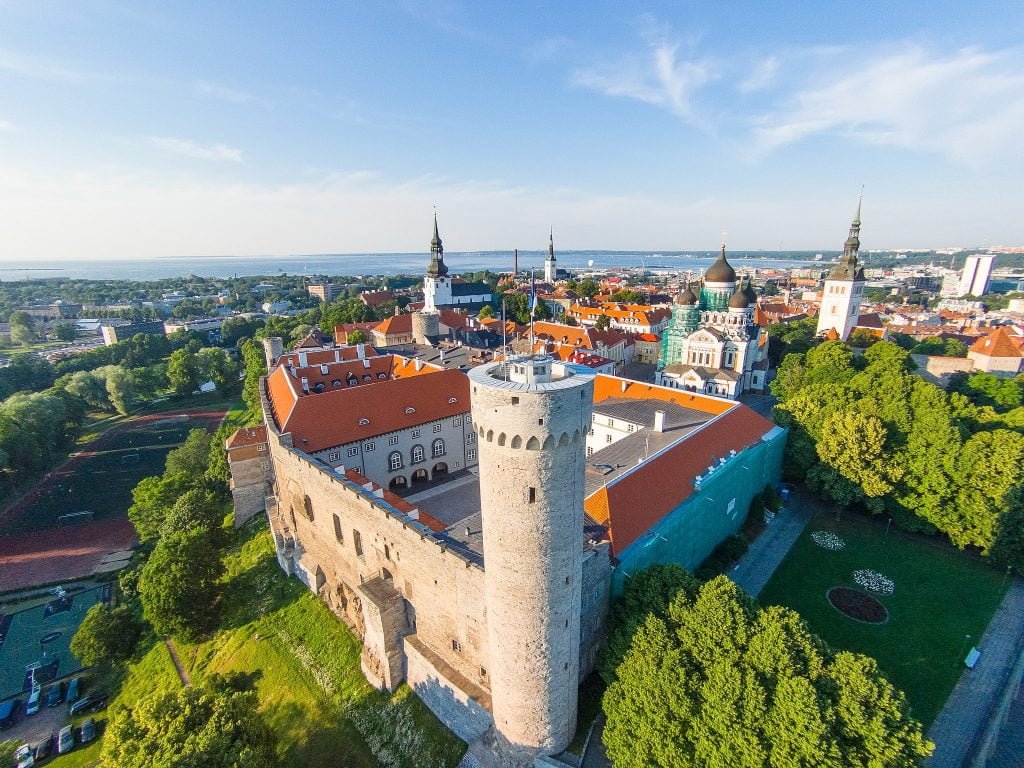 Aerial view of Toompea Castle.