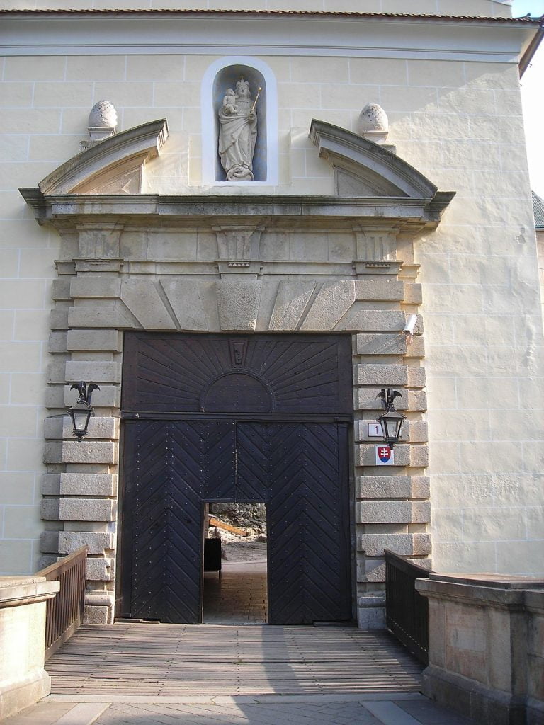 The entrance at Bojnice Castle.