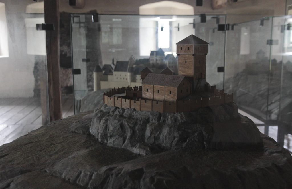Bourscheid Castle miniature model. 
